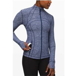 Lululemon Define Jacket Rulu Women’s sz: 8 Heathered Hero Blue Full Zip Athletic